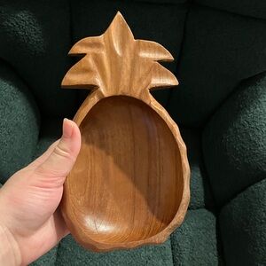 Wooden Pineapple Shaped Bowl